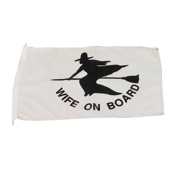 1852 Humør-flag wife on b. 30x45cm