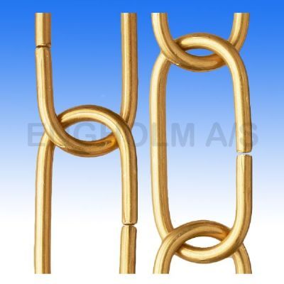 Messingbeschichtete Kette 1,6 mm ungeschweißte Glieder 25 m