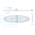 Roca-Scharnier 106x30mm AISI304