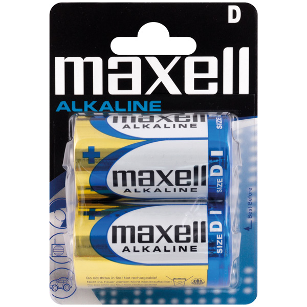 Maxell Alkaline D / LR20 batterier - 2stk