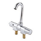 Vandhane dobbelt short mixer Ø14 mm H180 mm 2x3/8" N0103110