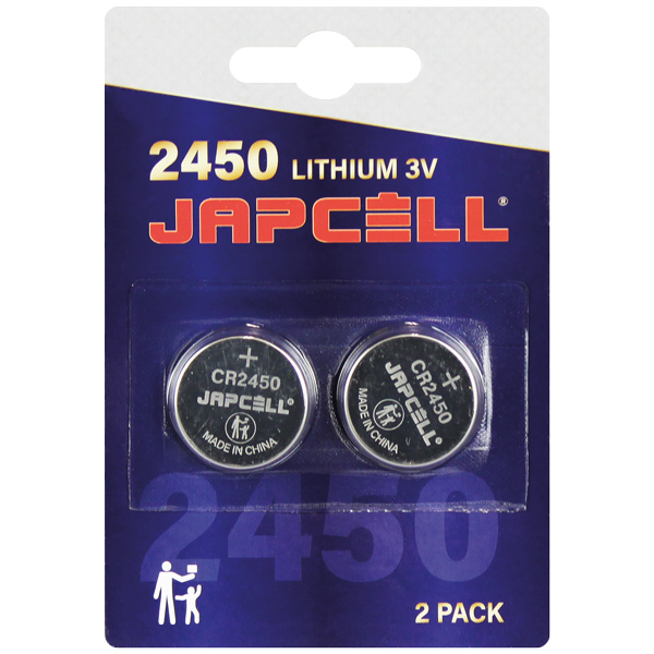 Japcell CR2450 3V lithium batteri 2 stk