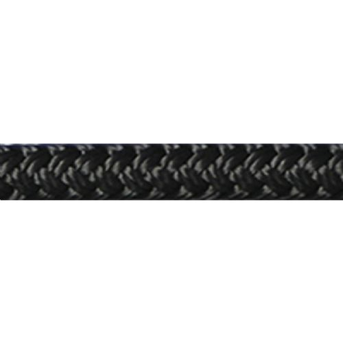 Polyester dobbeltflettet sort   8 mm