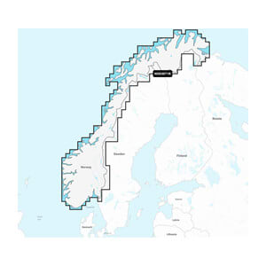 Norge, søer og floder – indland søkort