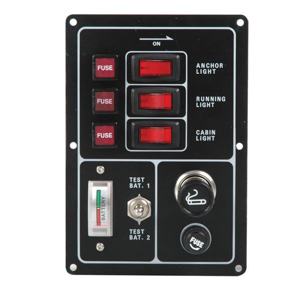 Powerpanel mit Zigarettenanzünderbuchse, 3-polig.