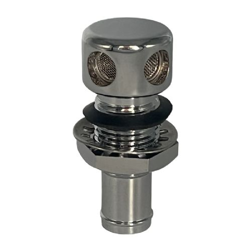 Tankentlüftung verchromt Ø: 17 mm gerade Schlauch: 16 mm