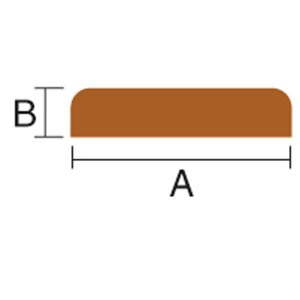 Roca kantlist teak 19x7x2000mm