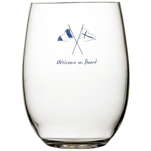 MB Welcome on board Øl glas Ø9cm H13cm 591 ml. 6stk NON SLIP