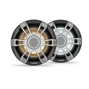 Fusion® Signature Series 3i Marinehøjttalere, 6,5" 230 watt Sports Grey koaksiale marinehøjttalere med CRGBW (sæt)