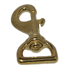 Karabinhage messing 17B med D-øje 25 mm