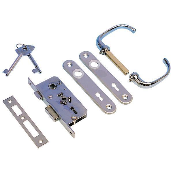 Door lock - built-in 42 x 94 x 12mm right complete