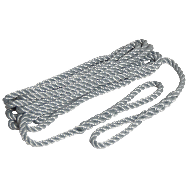 Robline fenderline grå 3-slået 2pak 10mm x 2m