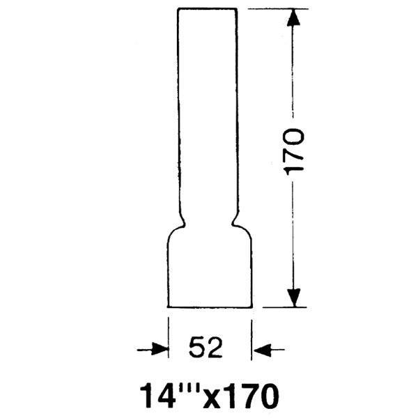 DHR Lampeglas 14 x 170mm