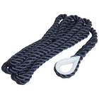 Robline mooring rope 3-strand with kovs, Navy 16mm x 4m
