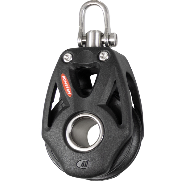 Ronstan Orbit Einzelblock mit Schwarz-Weiß-Serie 40