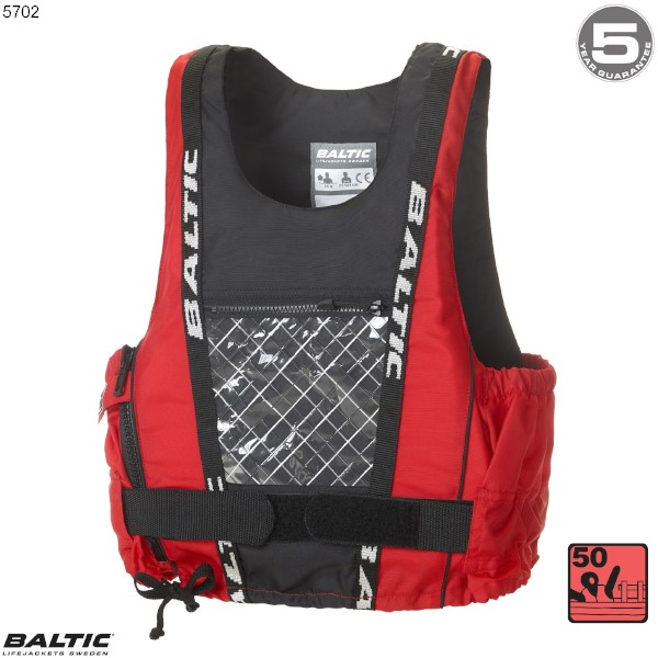 Dinghy Pro Jolle-, Kajak-, SUP vest - Rød-Sort - 40-50 kg.