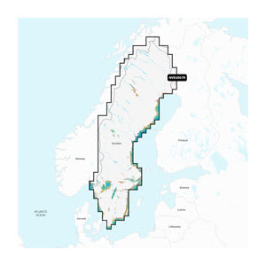 Sverige, søer og floder – indland søkort