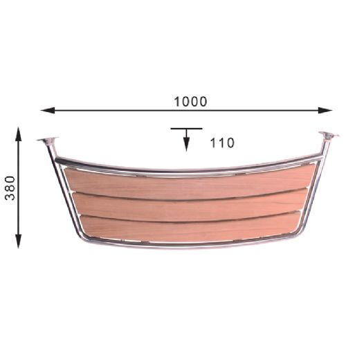 Badeplatform 840 x 380 mm