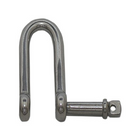D-shackle stainless steel w/long eye bolt Captive Pin Ø5 mm