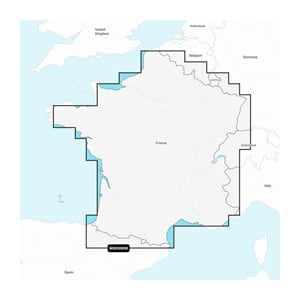 Frankrig, søer og floder – indland søkort