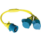 Ratio Adapter plug cee male/2 xcee female 0.5m
