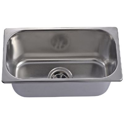 Rechteckige Spüle aus Edelstahl Innen 150 x 300 mm Außen 170 x 320 mm H: 150 mm Z0815300