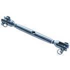 Stainless steel turnbuckle, jaw/jaw, pivoted, 8 mm, jaw opening 7.5 mm