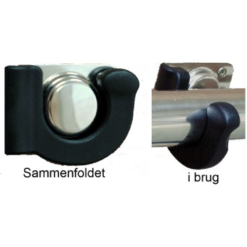 Faltbarer Wandhalter Schwarzer Nylonfuß 57 x 71 mm Halter Ø:38 mm *