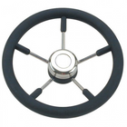 Steel steering wheel with black ring Ø35cm