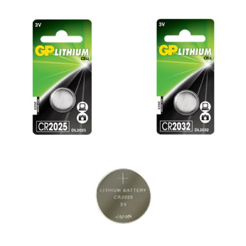 GP Knapcellebatteri Lithium CR2032 - 3V - 220mAh - 20x3,2mm