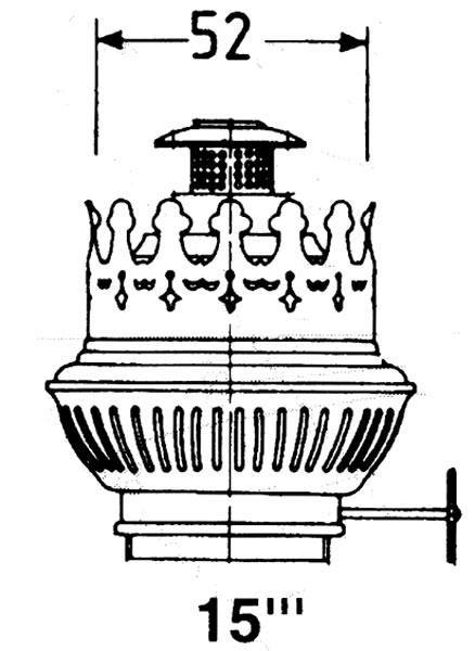 DHR Brænder messing for 15