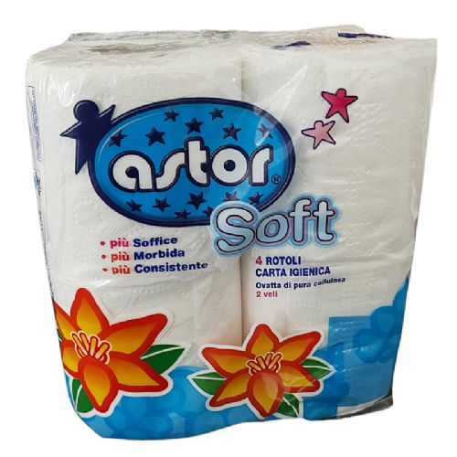 Toilettenpapier 2-lagig leicht löslich 4 Rollen/Packung.