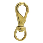 Karabinhage messing med svirvel nr. 2, 16 mm