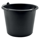 Plastic bucket 12ltr. black