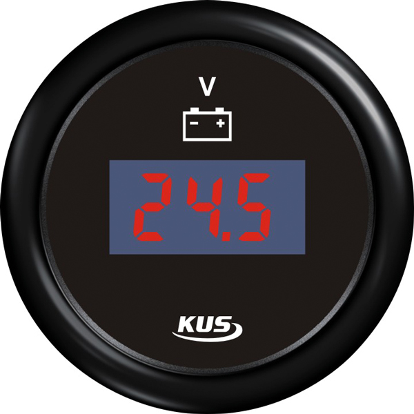 Kus digital voltmeter 9-32v, sort, 12/24v