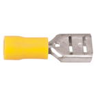 Flachstecker weiblich gelb 6,4x0,8mm 10St