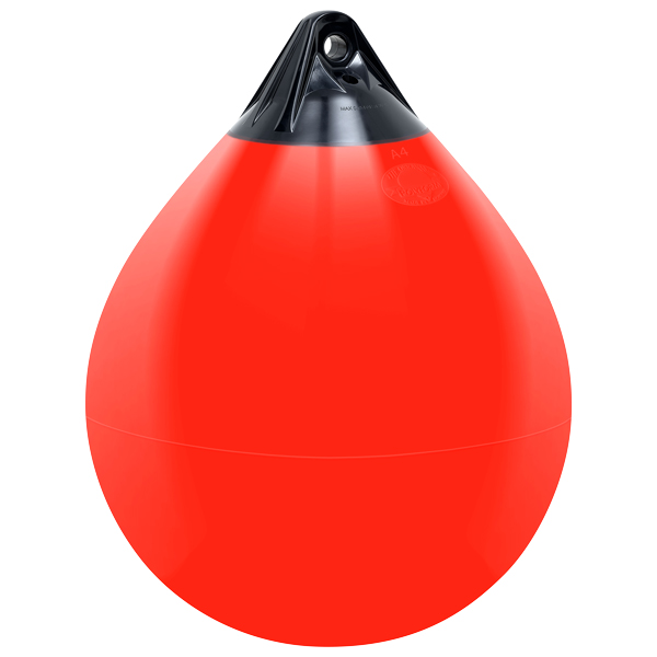 Polyform A4 jordbær fender 550x710mm rød med sort top
