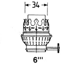 DHR Burner brass 6"