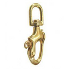 Jib sheet hook with swivel brass 95 mm