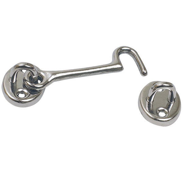 Door hook chrome-plated brass 76mm
