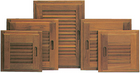 Roca Jalousie mit Rahmen links Teak 28x28cm