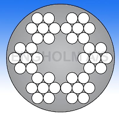 Wire galv 6x7 PVC forhudet transparent  Ø:1,8/2,5mm  Brud  192 kg