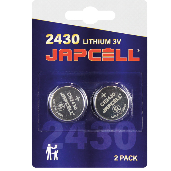 Japcell CR2430 3V lithium batteri 2 stk