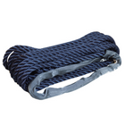 Robline mooring, eye with webbing, 3-strand Navy 10mm 10m