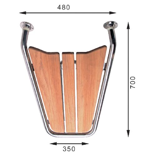 Platform til Motorbåd 25'-40'     480 x 700 mm     Rør 32mm