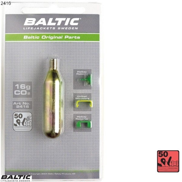 16g CO2-Flasche mit Clips - 16g