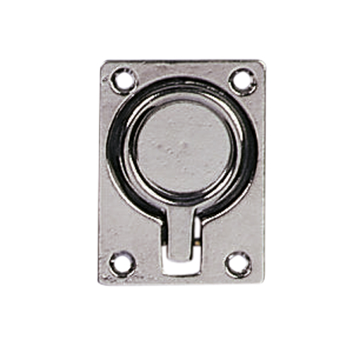 Door ring 37mm x 44mm chrome-plated brass