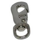 Carabiner for dog harness, nickel plated, 16 mm