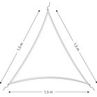 Cockpit-Sonnensegel/Plane dreieckig 1,5 x 1,5 x 1,5m