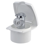 Shower 2.5m hose white built-in
